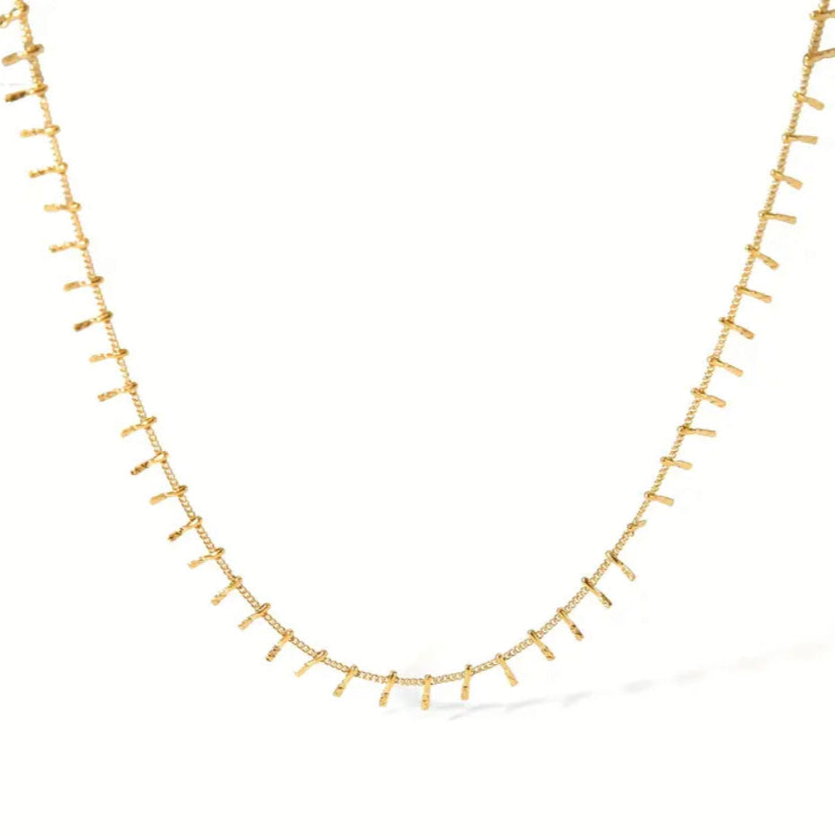 Colar Corrente Pontinhos Dourado
