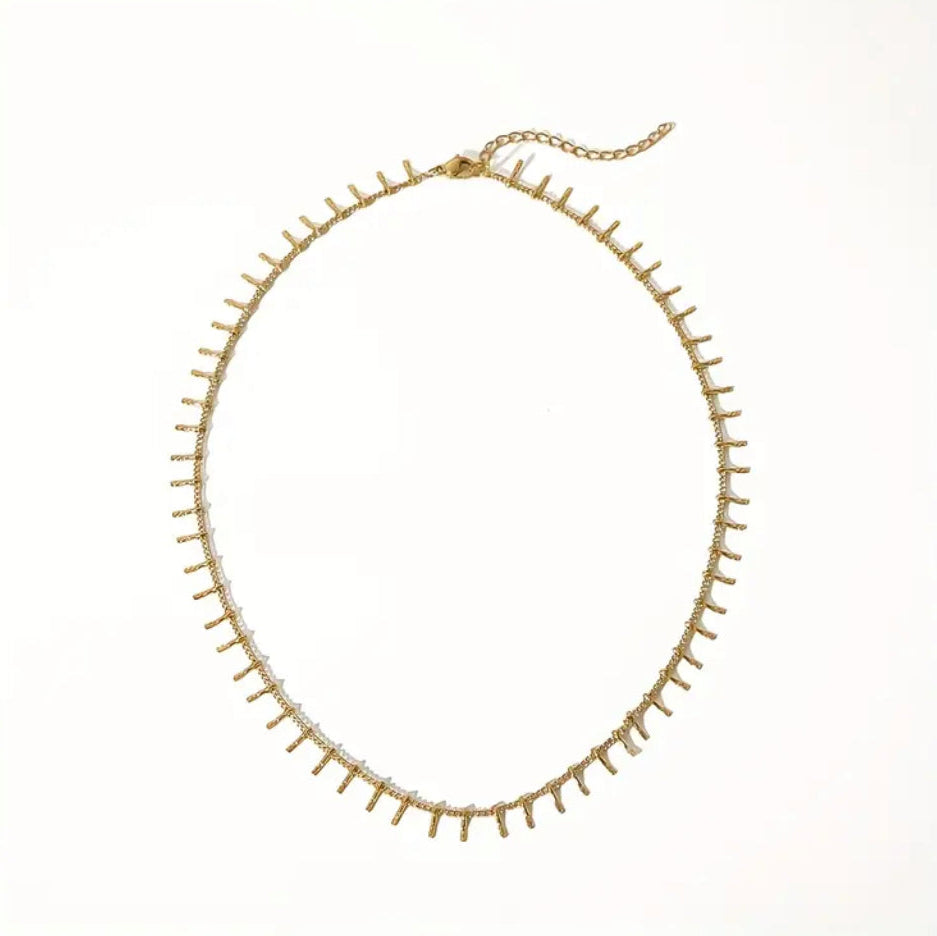 Colar Corrente Pontinhos Dourado