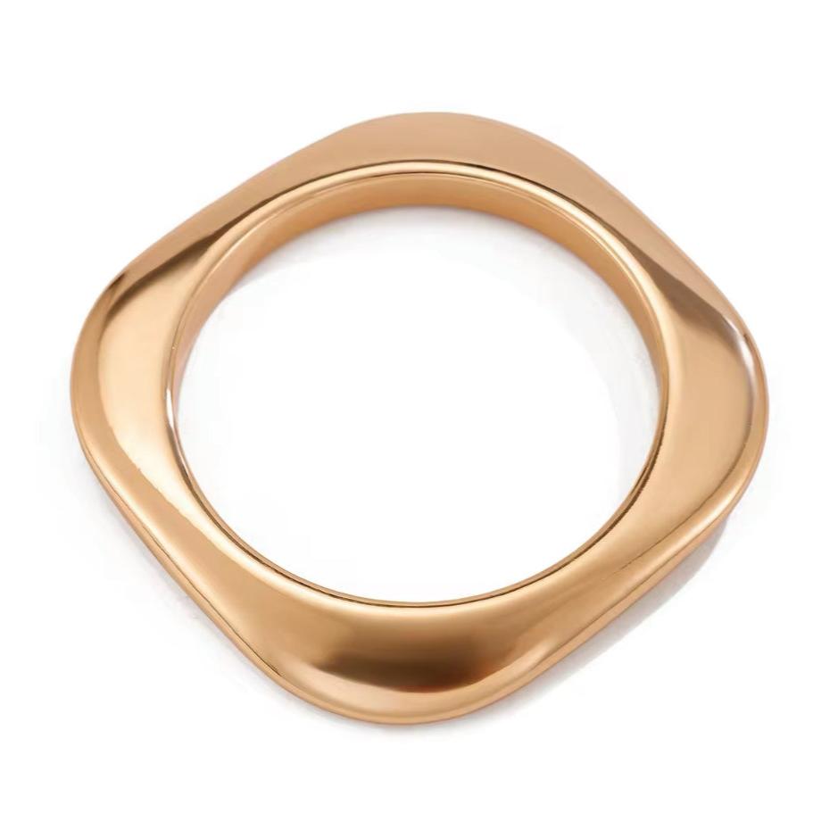 Pulseira Bracelete Maxi Quadrado Dourado