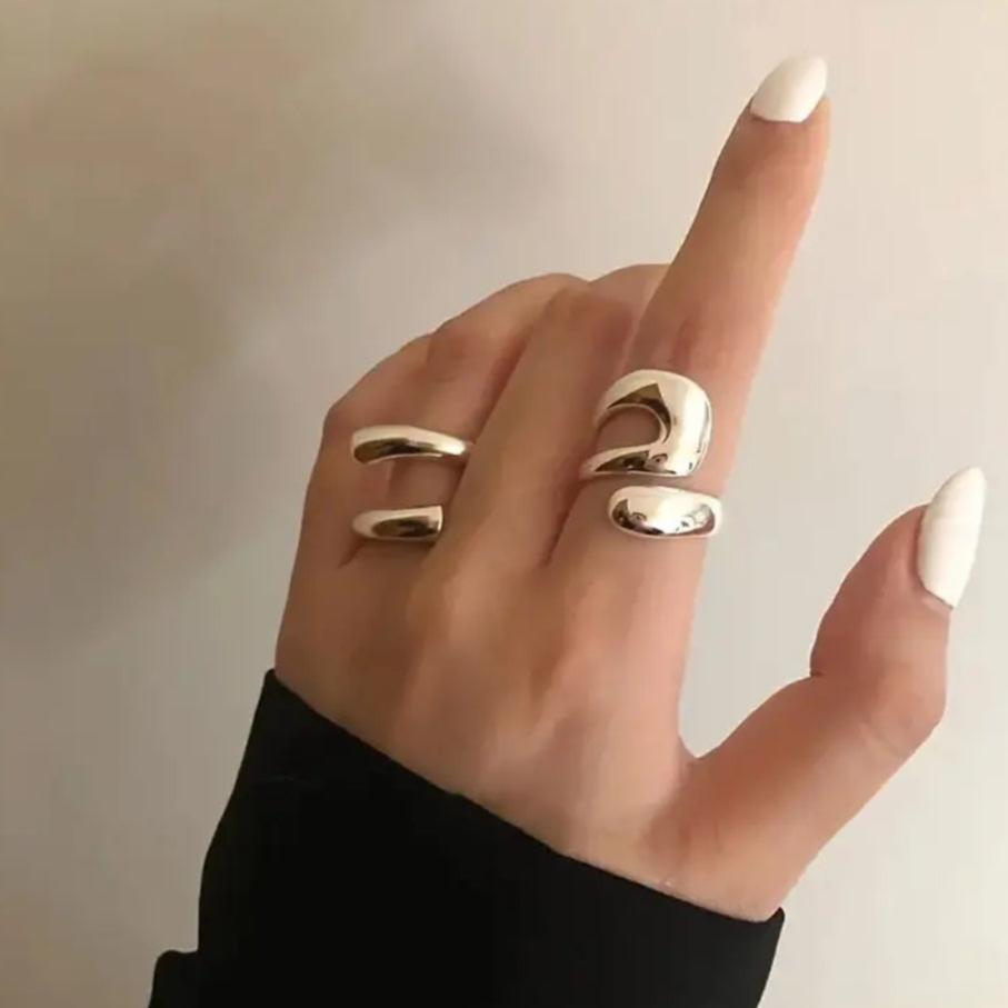 Anel Kit Com 2 Ajustável Dourado