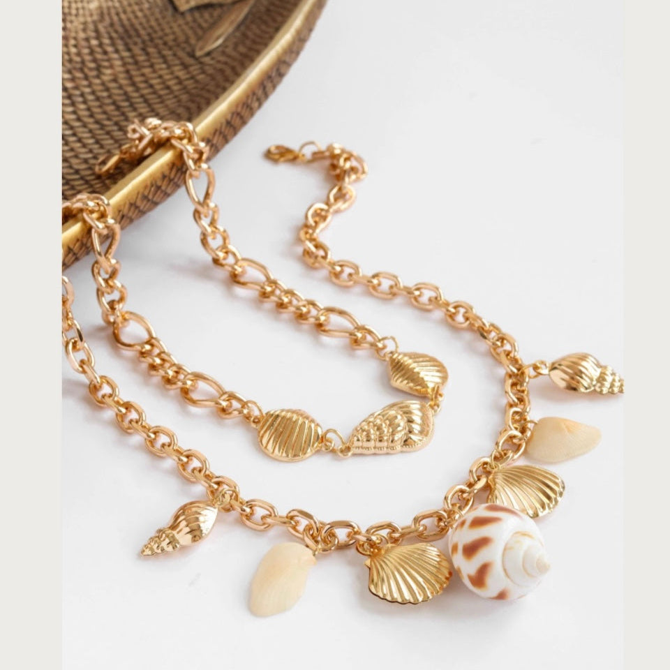 Colar Duplo Pingetes Mar Dourado