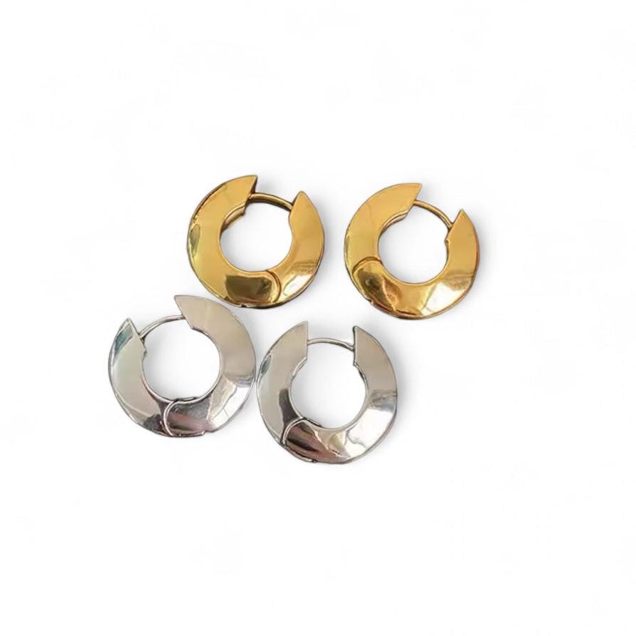 Brinco Argola Click Chapado Dourado Folheado