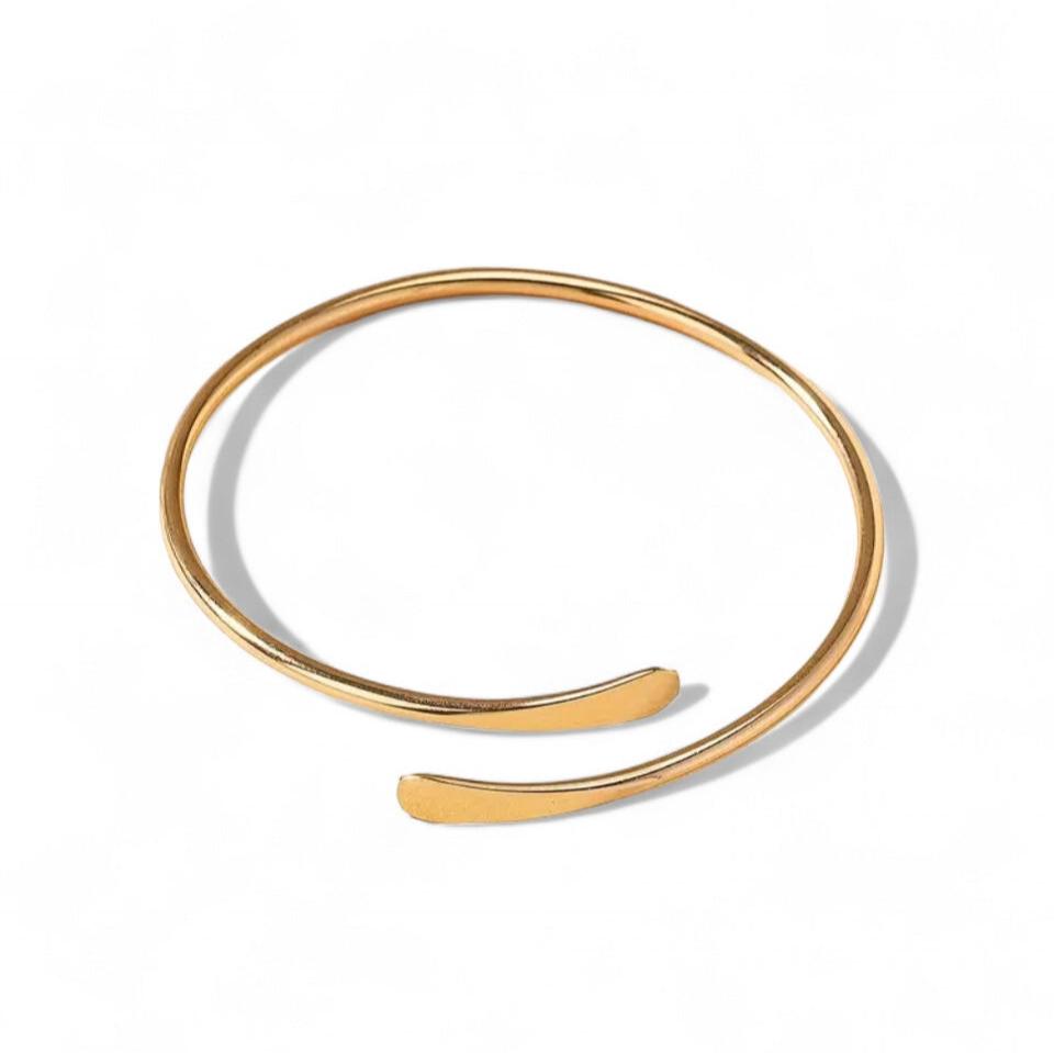 Pulseira Bracelete Fina Gota Dourado