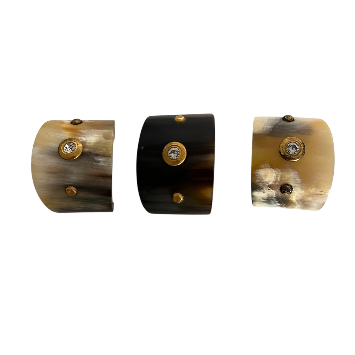 Pulseira Bracelete Indiano Aberta de Osso e Pedra