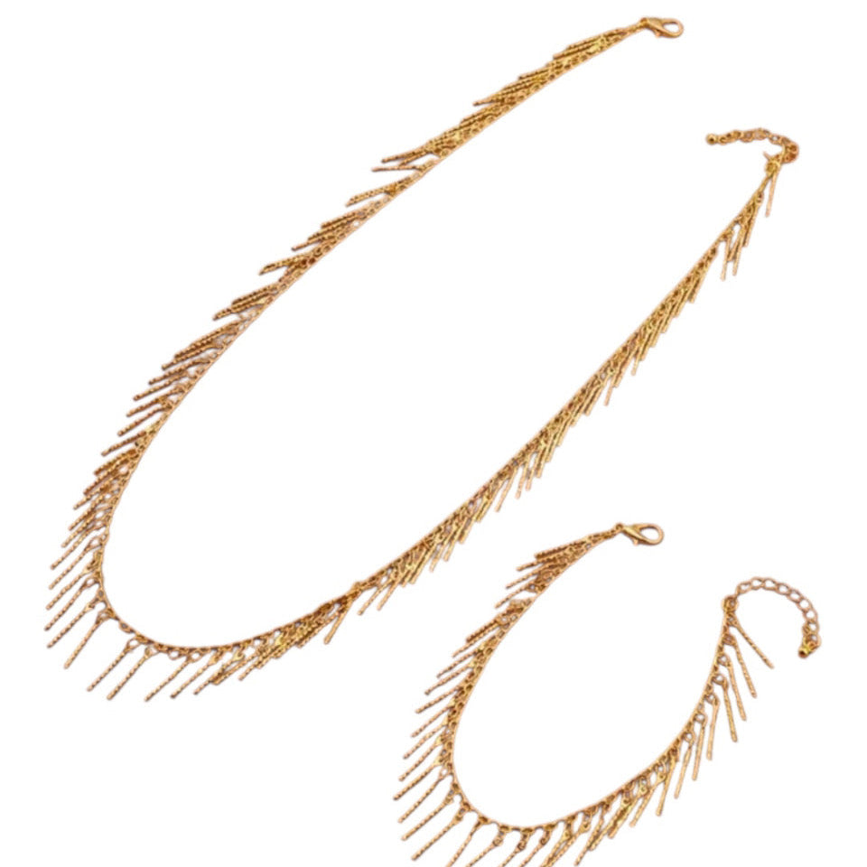 Colar Corrente Palitos Dourado