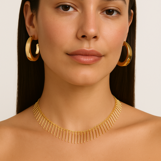 Colar Corrente Palitos Dourado