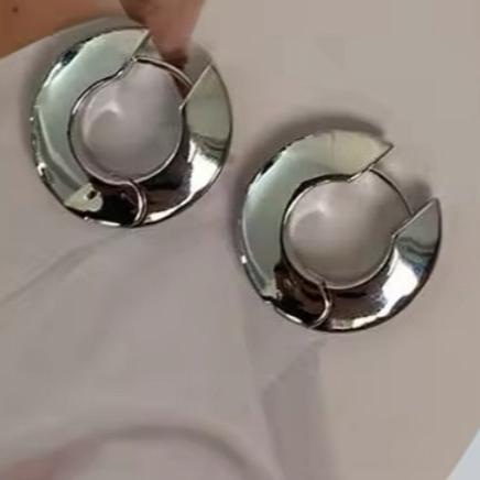 Brinco Argola Click Chapado Dourado Folheado
