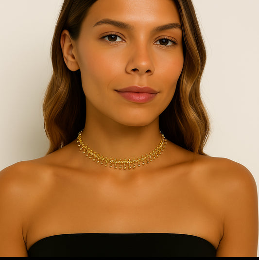 Colar Chocker com Bolinhas