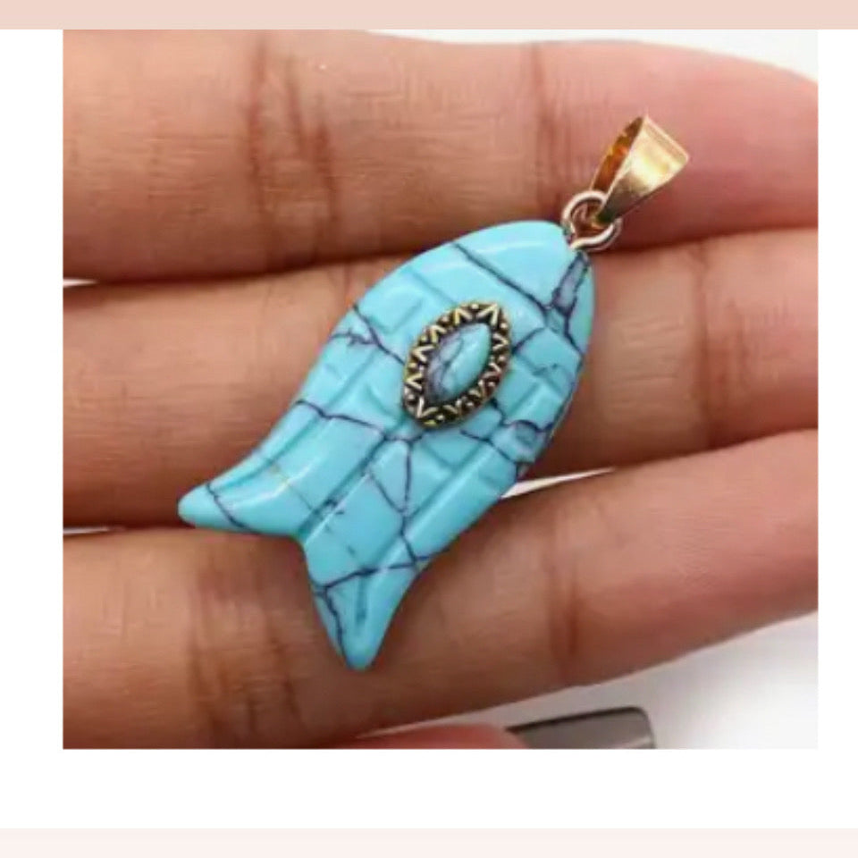 Colar Courinho Com Pingente Peixe
