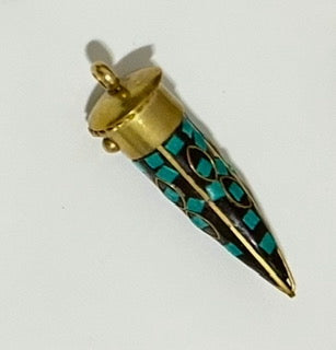 Colar Miçangas Com Pingente Dente Marroquino