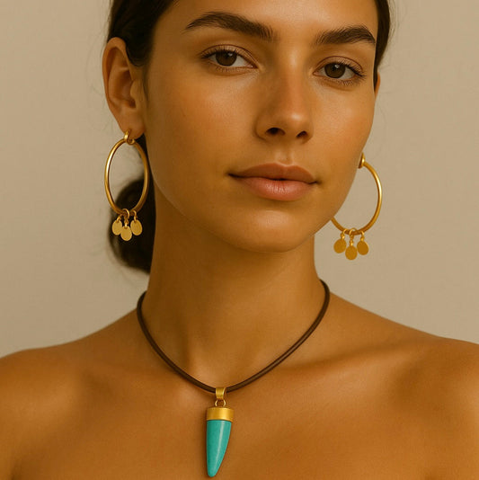 Colar Chocker Fio Dente Com Pedra