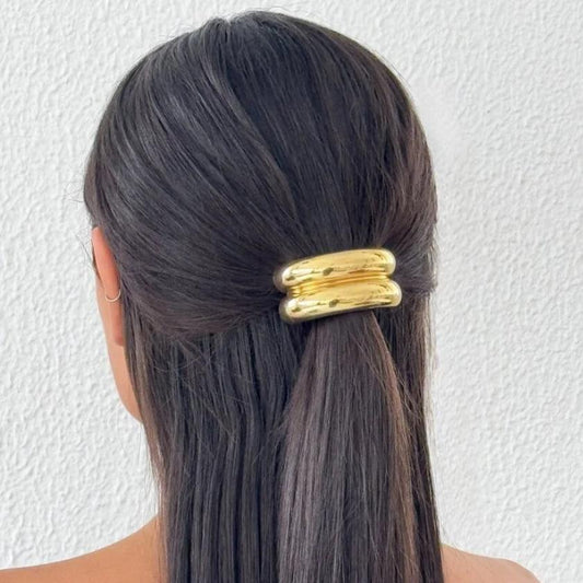 Presilha Com Elástico De Cabelo e Metal