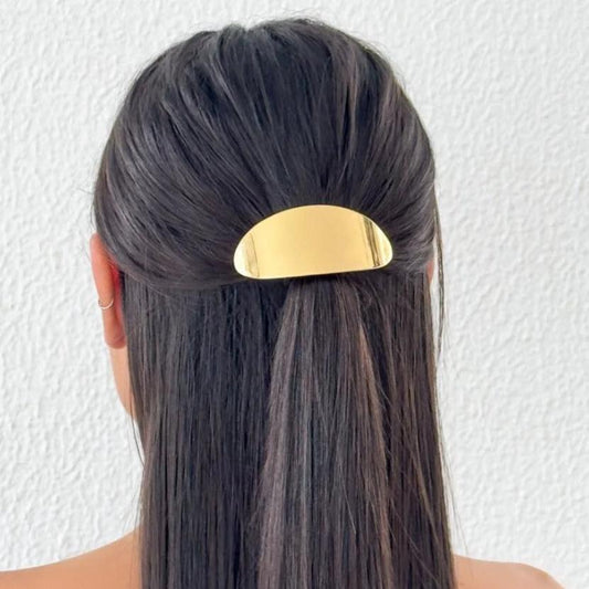 Presilha Com Elástico de Cabelo e Metal Folheado