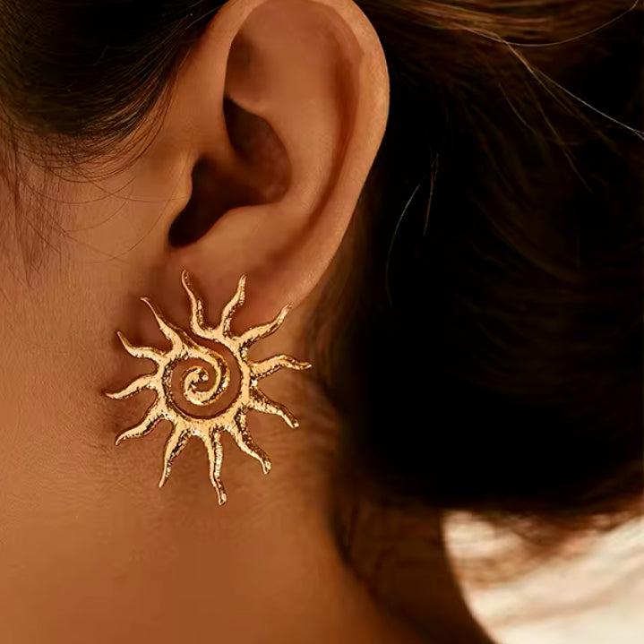 Brinco Esfera Sol Dourado