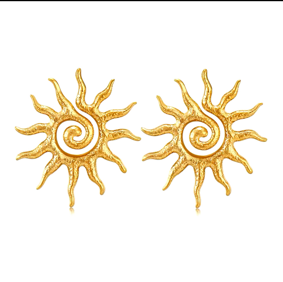 Brinco Esfera Sol Dourado