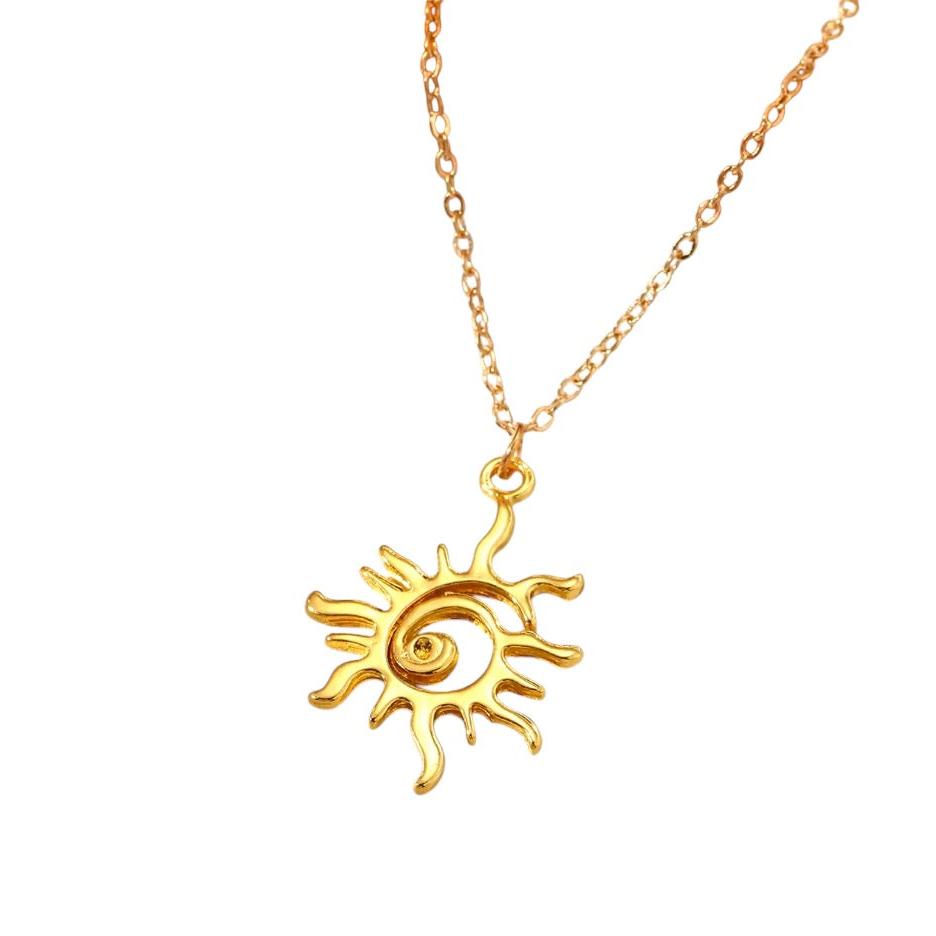 Colar Corrente Com Pingente Sol