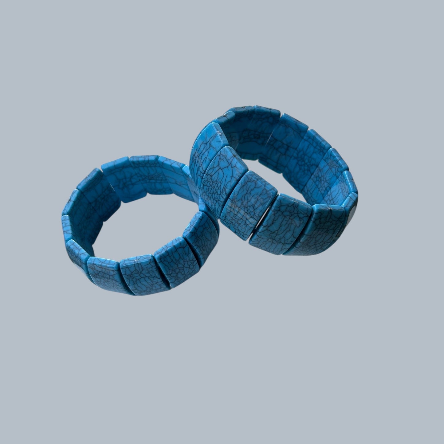 Pulseira Bracelete Turquesa Elástica