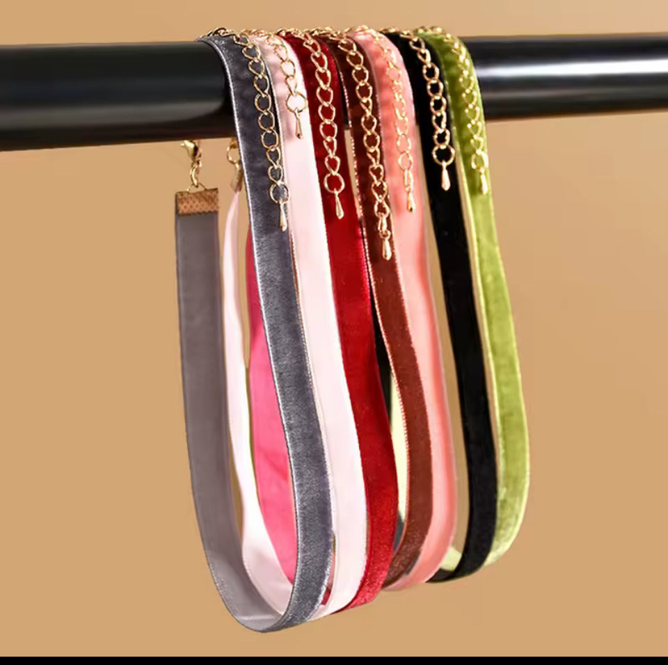 Colar Chocker Veludo Fino Com Fecho