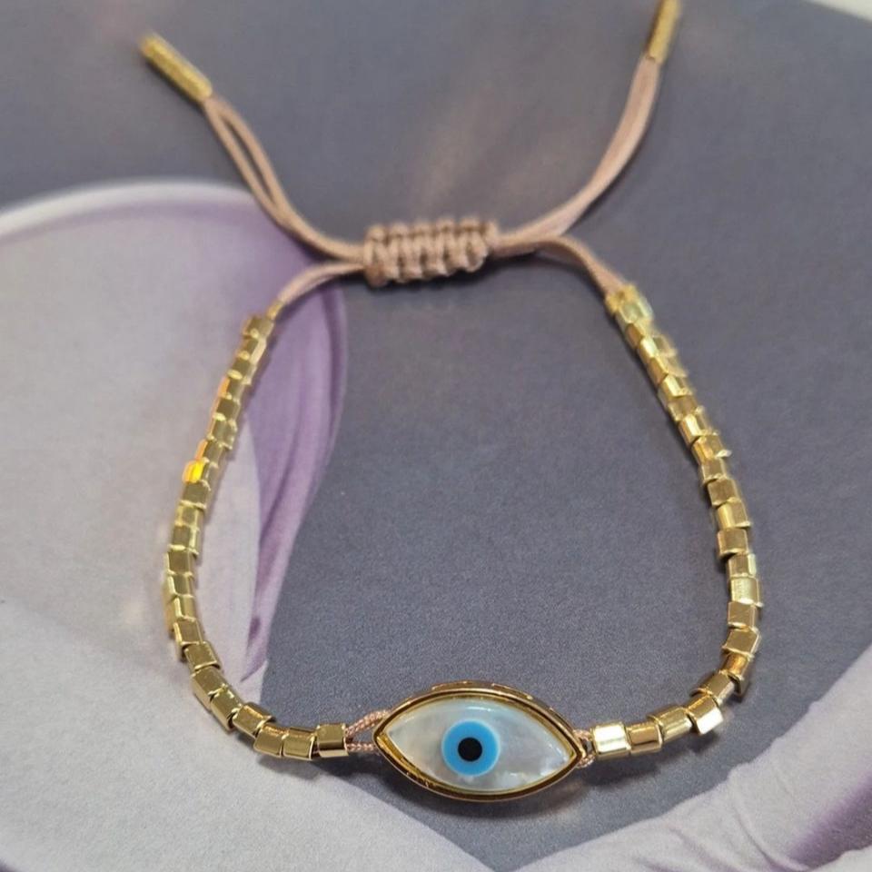 Pulseira Regulavel Canutilhos Olho Grego