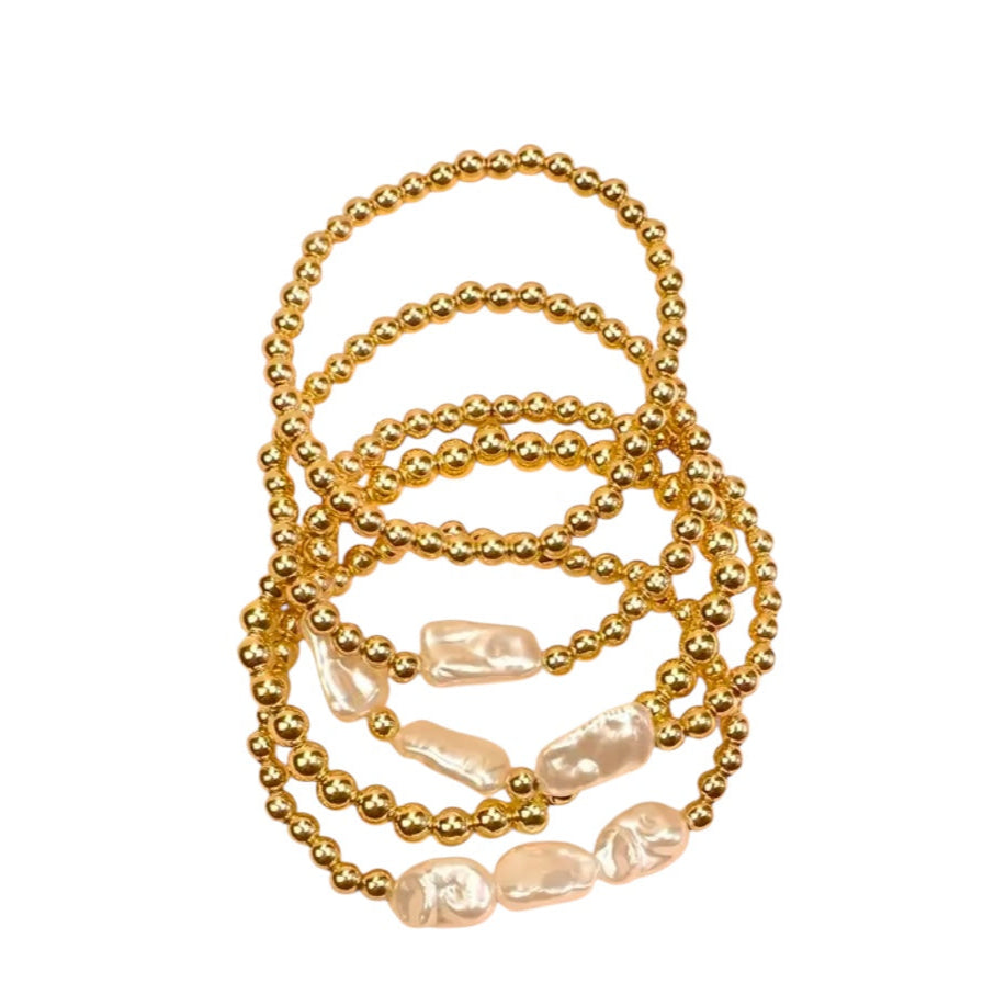 Pulseira Kit Bolinha Com Pérolas com 5