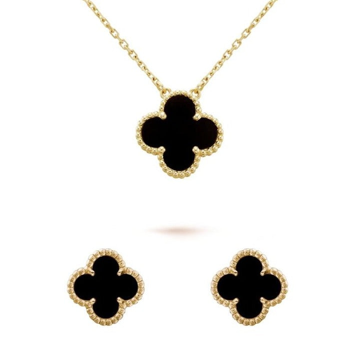 Colar Chocker com Brinco Trevo