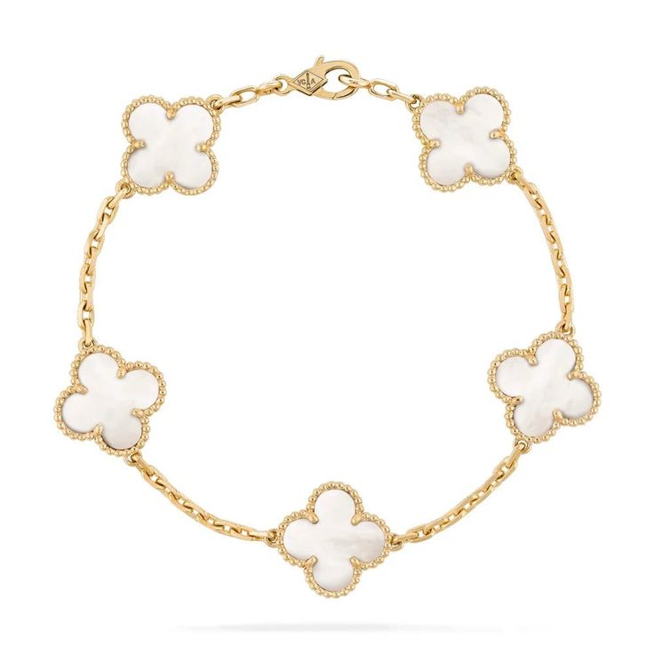Pulseira Corrente e Trevo Esmaltado Folheado