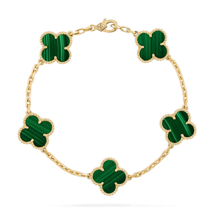 Pulseira Corrente e Trevo Esmaltado Folheado