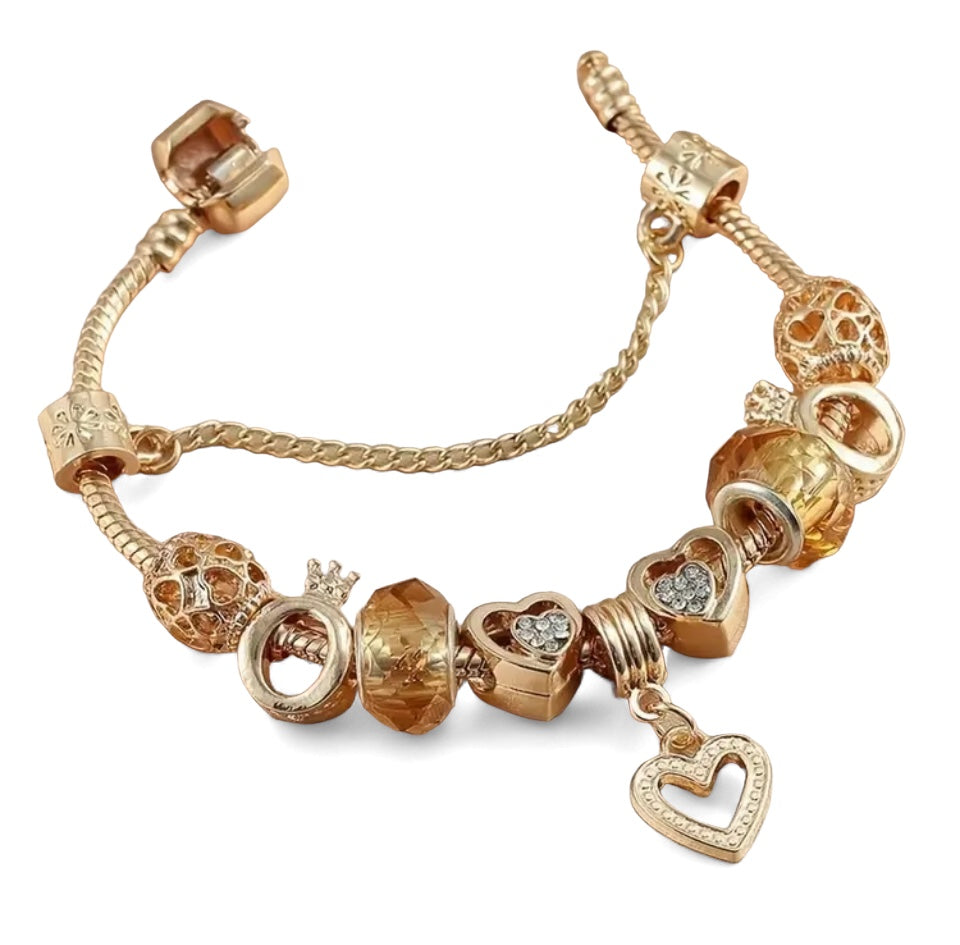 Pulseiras Com Berloques Dourada