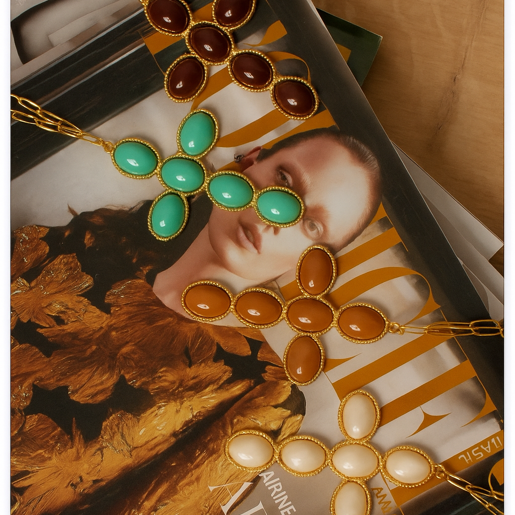 Colar Corrente Cruz Dourado