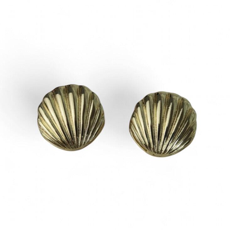 Brinco Concha Duplo Click Dourado