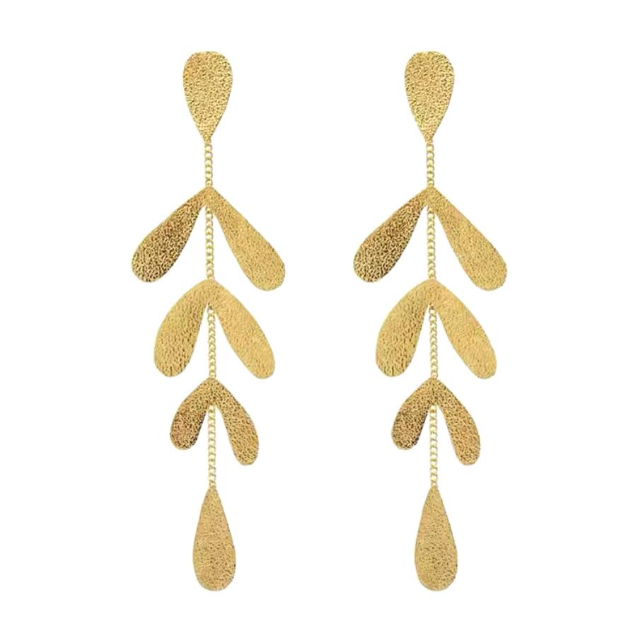 Brinco Plaquinhas Penduradas Dourado
