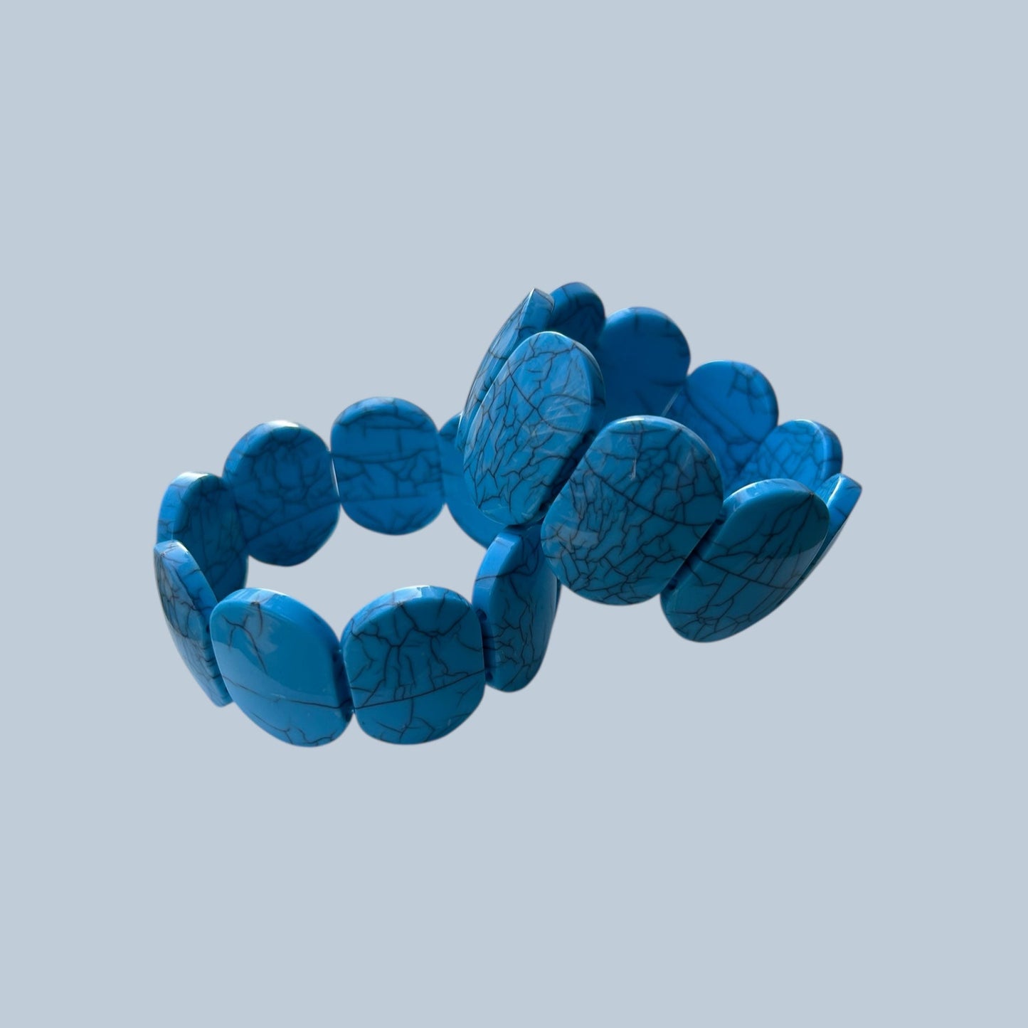 Pulseira Bracelete Turquesa Elástica