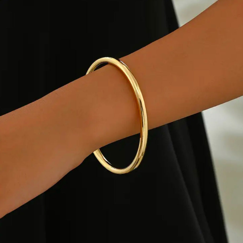 Pulseira Tubular Fina Dourada