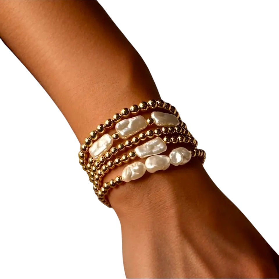 Pulseira Kit Bolinha Com Pérolas com 5