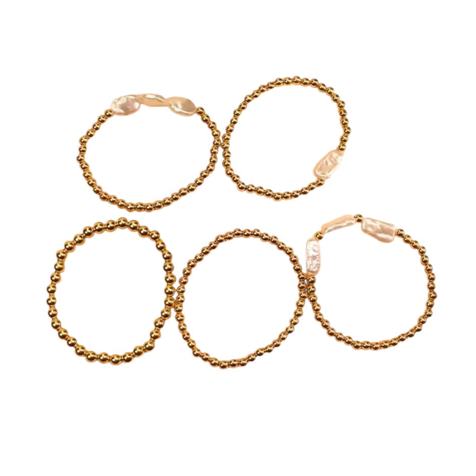Pulseira Kit Bolinha Com Pérolas com 5